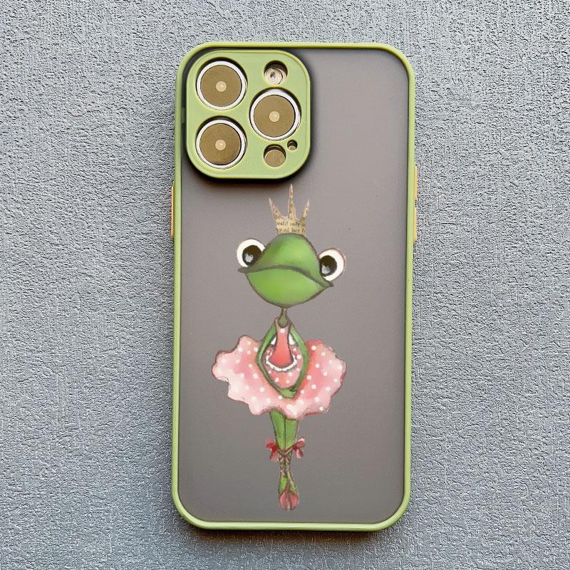 Dancing Big Mouth Frog Fun Phone Case For iPhone 13 12 11 Pro Max Mini 15 14 16 Pro Max X XR XS 7 8 Plus Cartoon Cute Phone Case