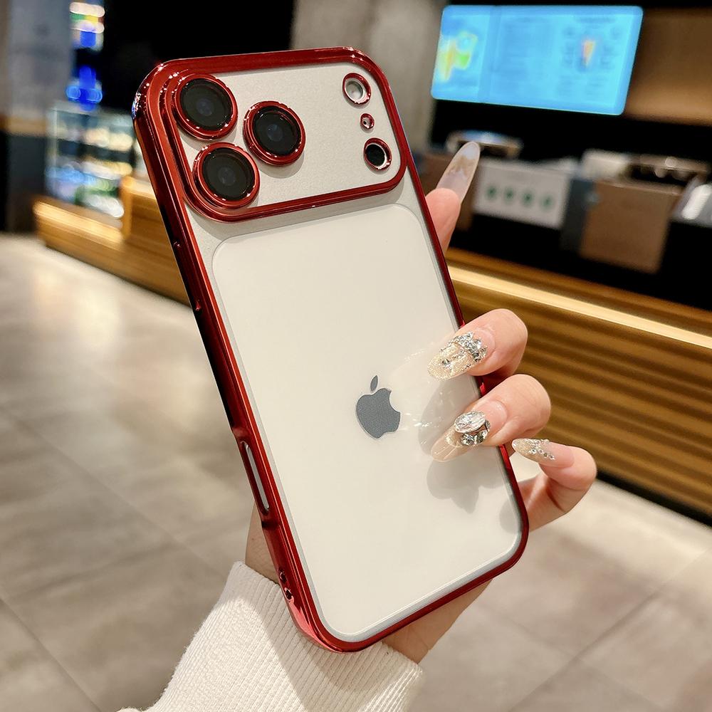 Plating Clear Phone Cases For For Iphone 17 16 1 Pro Max Camera Lens Protection Cover For For Iphone 14 13 Pro Max 17Pro Case