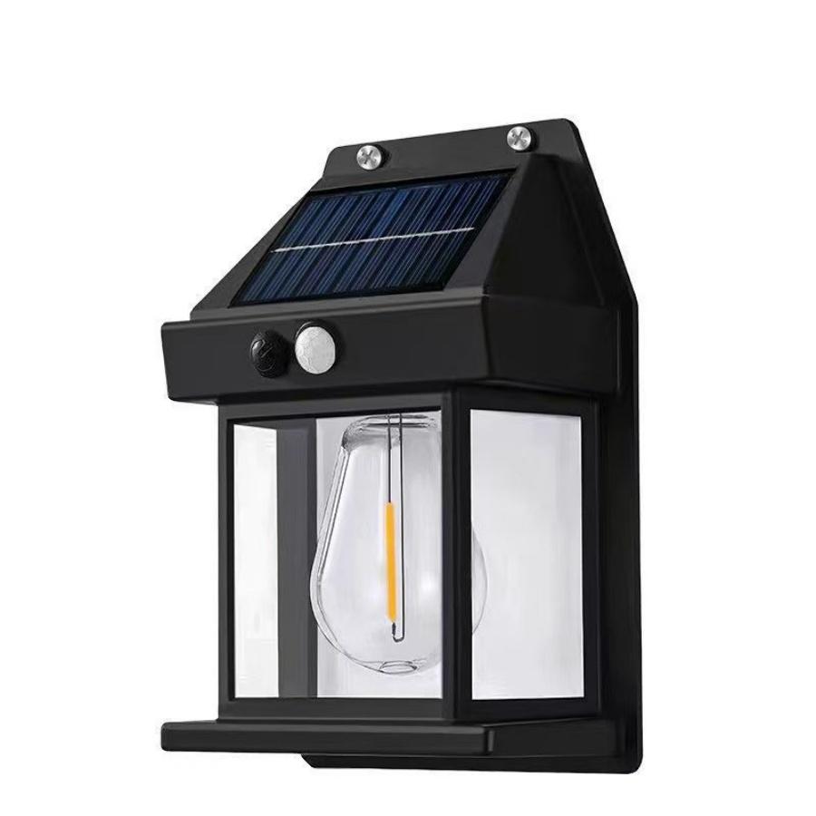 Frio Solar Powered Motion-Sensor Wall Lamp Dual-Brightness Setting 3500K Warm White IP65 Rated CE Certified for Garden Fence