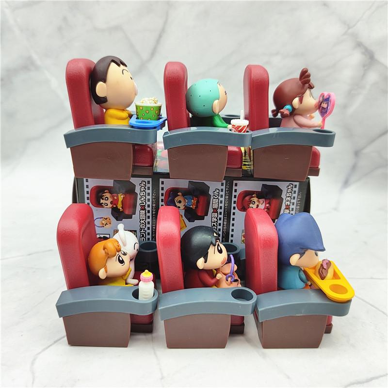 Adorable Crayon Shin-chan Spring Cinema Car Decoration Blind Box Figurine Model