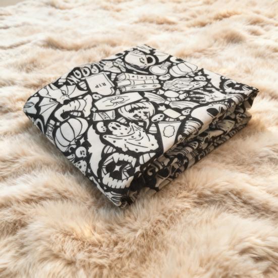 DIY Fargeleggingspledd 50" x 60" Sofapledd Vaskbart Fargelegg Ditt Eget Pledd Kunstprosjekt for Hjemmeinnredning Feriegaver Festaktivitet