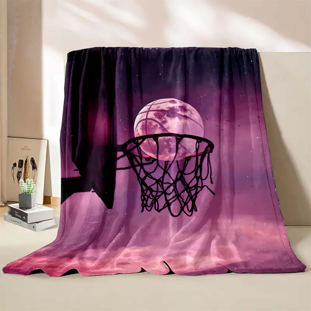 6 Sizes Basketball Art Printed Blanket Warm Soft and Comfortable Home Travel Blanket Sofa Bedding Cover Blanket Holiday Gifts