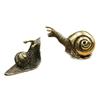 Distressed Finish Miniature Snail Figurine Handmade Alloy Art Decors For Teas Pet Desk Accessories Home Decoration Gift