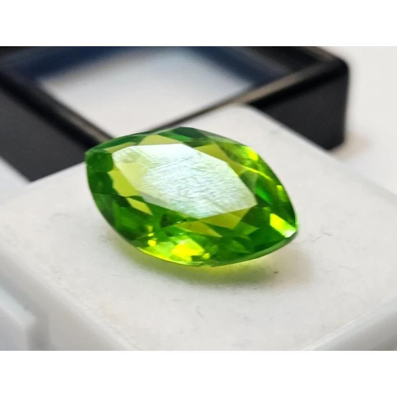 Fabulous Natural Green Peridot 10-12 Ct Marquise Cut Certified Loose Gemstone