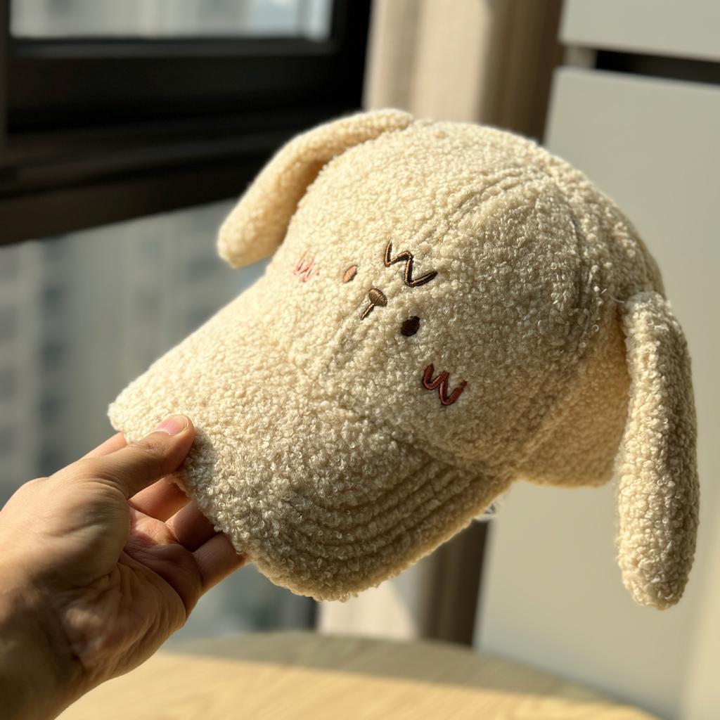 Korean-style women's autumn and winter lamb wool baseball cap, makes the face look smaller, with cute long ears, versatile and warm, suitable for