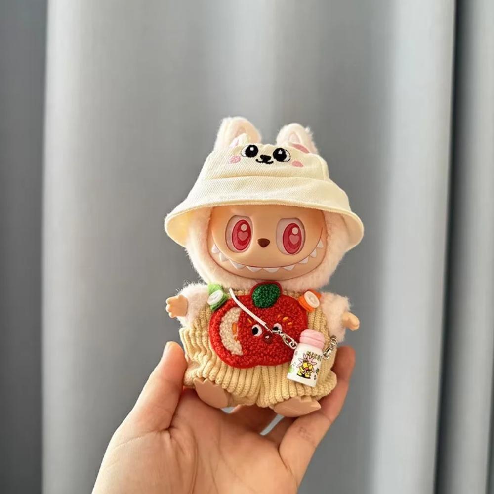 Cute Mini Plush Doll'S Bib Pants 17cm Labubu I II Idol Dolls Sitting Party Clothing Outfit Accessories For Korea Kpop Exo