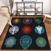 Fantasy Symbol Patterns Rug Non-slip rug suitable for living room and bedroom sofas