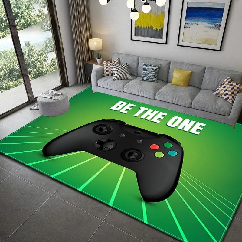 3D Print Gamer Carpet Controller Pattern Living Room Non-Slip Home Entrance Carpet Door Mats Bedroom Bathroom Kitchen Floor Rug