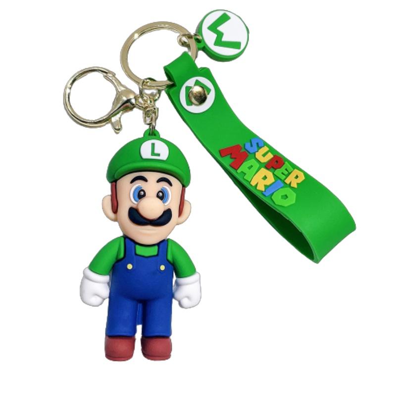 Cute Super Mario Keychain For Car And Bag Decorations Soft Pvc Material