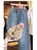 Women's High Waist Fashion Slim Straight-Leg Denim Pants for Spring/Autumn 2025
