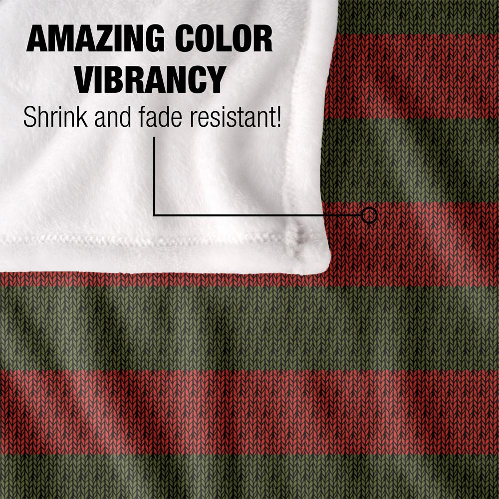 Nightmare On Elm Street Stripes Freddy Krueger Blanket