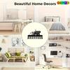 Arabic Calligraphy Key Holder Wall Hanger with 8 Hooks Black White Islamic Art Iron Key Rack for Living Room Muslim Home Gift