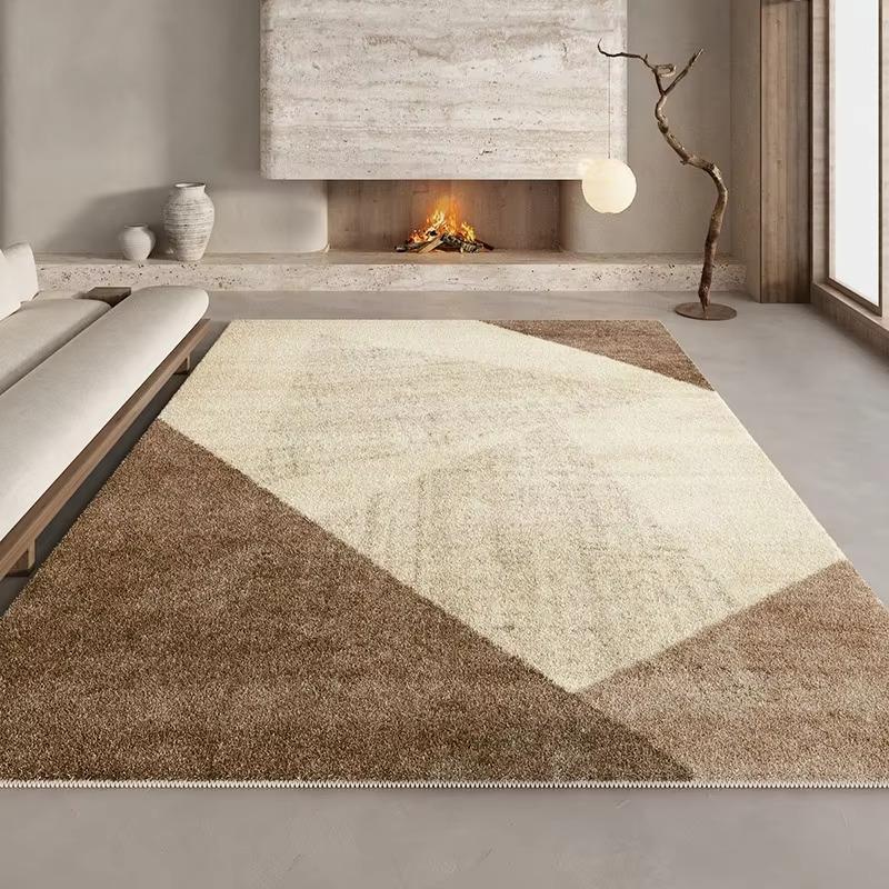 Luxury Living Room Carpet Bedroom Bedside Color Matching Rug Imitation Cashmere Soft Comfortable Foot Mat Large Size Floor Mats