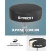 STRICH Drum Throne, Rotating Drum Stool, Adjustable Height (46-58cm), Stable and Durable, Includes 5A Drumsticks, SDB-20