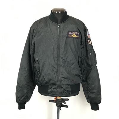 Blouson de vol MA-1 Dormelson U.S.. Blouson Air Force Extérieur Homme M Noir DOSEN Co.(UTILISÉ)