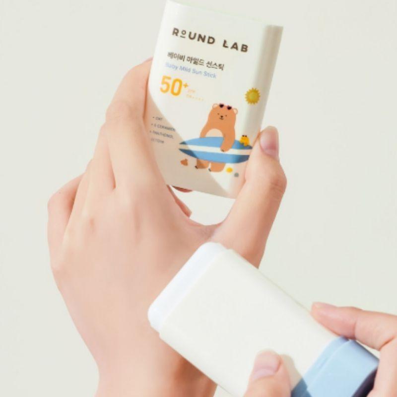 Round Lab Baby Mild Sun Stick SPF50+ PA++++ Gentle UV Protection for Sensitive Skin 19g