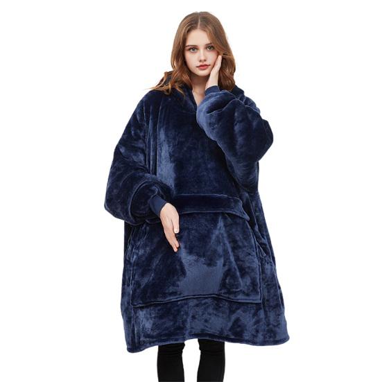 

Носимая толстовка-одеяло с подогревом, USB-одеяло с подогревом с гигантским передним карманом, 3 режима нагрева, электрическая толстовка-накидка с подогревом для мужчин и женщин, рождественский подарок темно-синий
