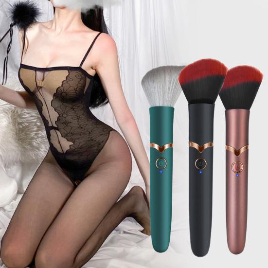 Massage Vibrator Deep Stimulation Rechargeable USB Charging Makeup Brush Design Convenient Flirting