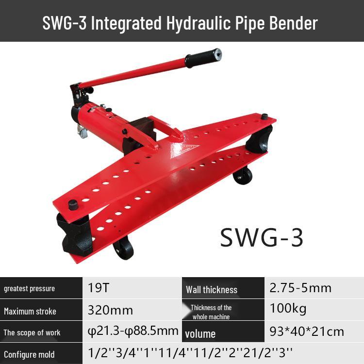 Electric Hydraulic Pipe Bending Machine for 1-4 inch Seamless, Galvanized, Steel & Split Pipes (Manual SWG)