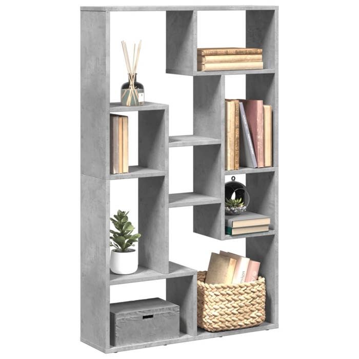VidaXL Bookcase Concrete Grey 72x20x120 Cm Engineered Wood, Shelf, Storage Shelf, Book Support, Shelf To 858159