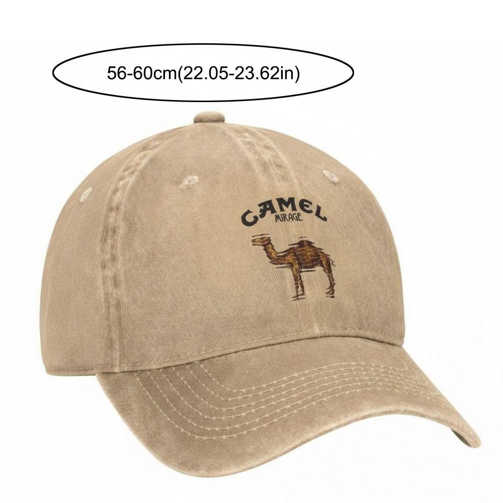 Breathable Dad Hat Curved Brim Distressed Hat Vintage Camel Print Baseball Cap For Men Women