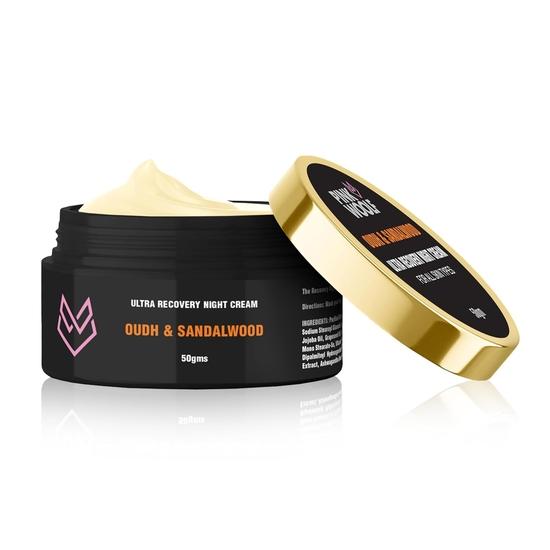 

Ночной крем Pink Woolf для мужчин и женщин | Натуральный уд и сандаловое дерево | Восстановление и увлажнение кожи || Сделано в Индии | 50 г