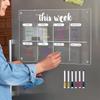 TYU367 Magnetic Acrylic Weekly Memo Board & Planner for Refrigerator