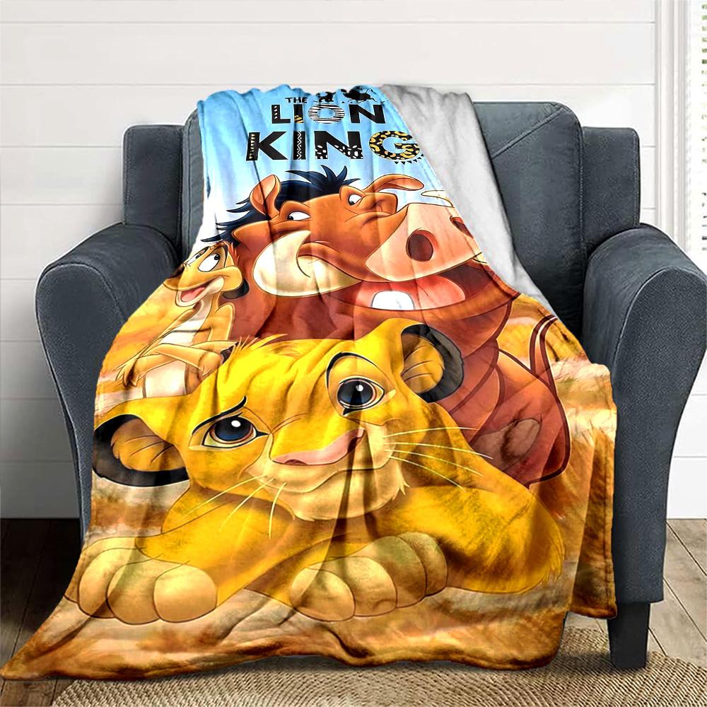 1pc Lion King Blanket Lightweight Flannel Throw for Sofa Bed Travel Camping Livingroom Office Couch Chair 1126KK