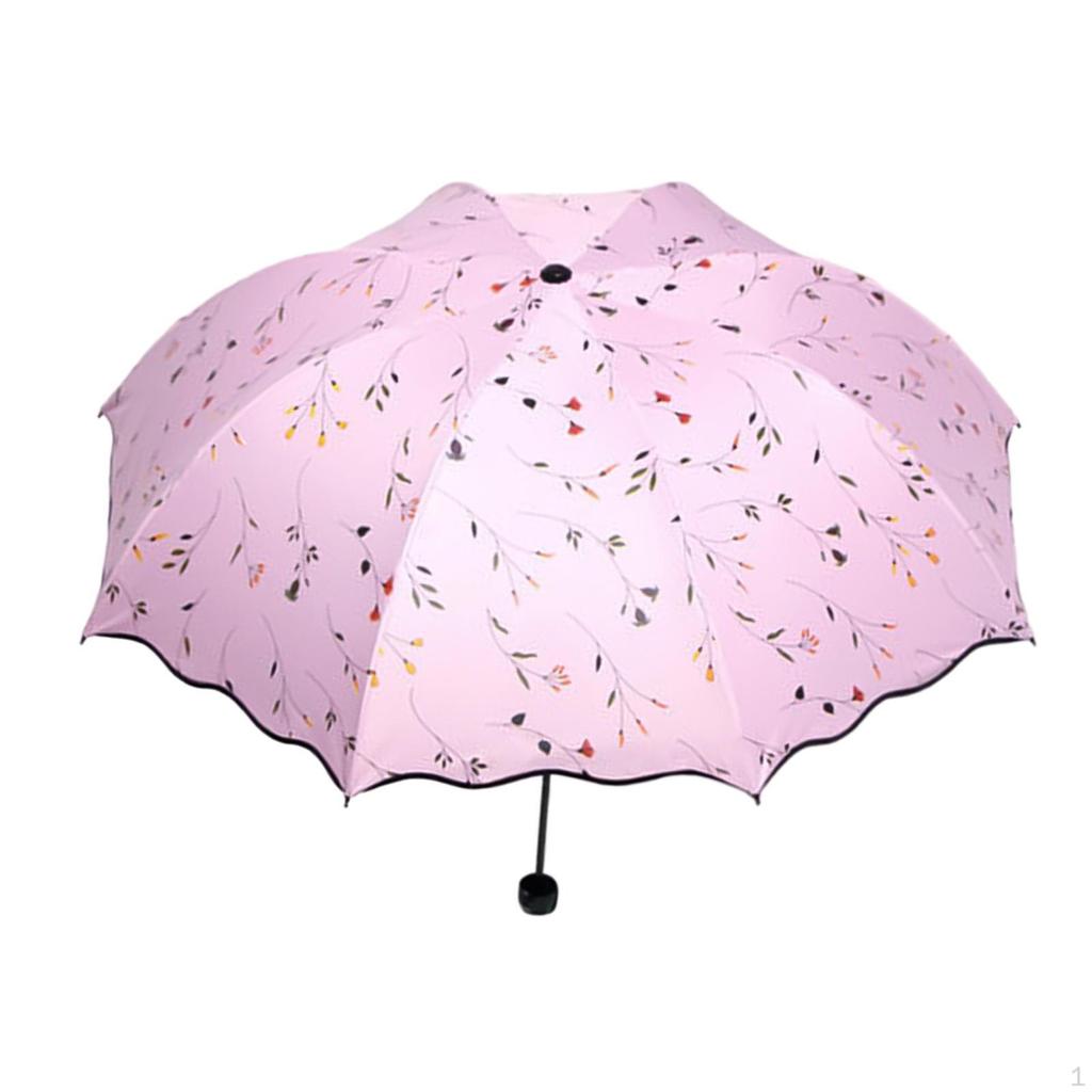 Foldable Umbrella Travel for Men Women Rainproof Rain Sun Purse