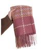 Korean Version of The New High end Houndstooth Imitation Cashmere Tassel Scarf for Women in Autumn and Winter Warm Shawl and Scarf for Couples