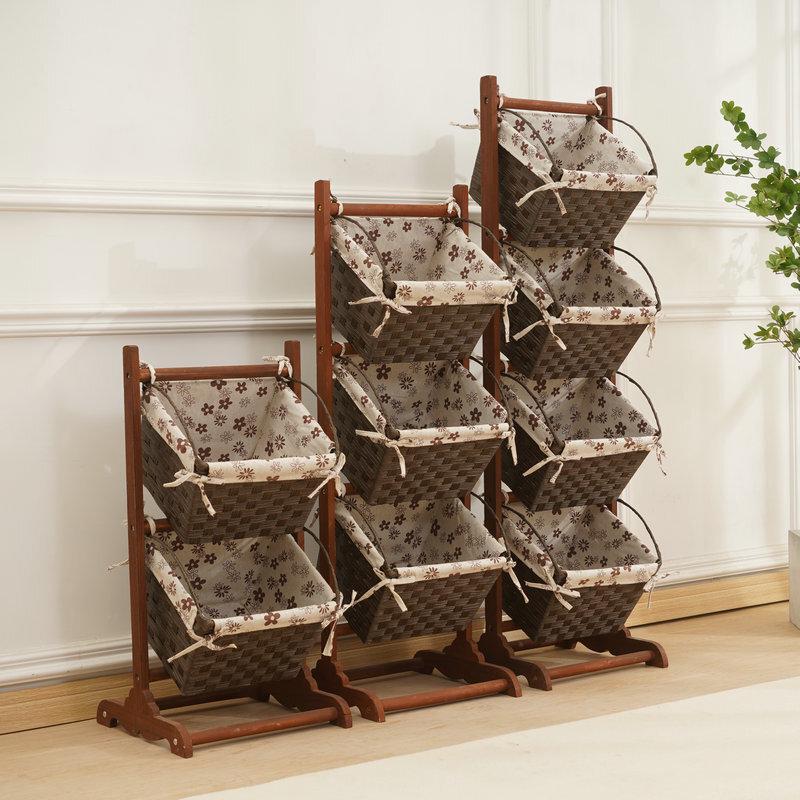 Multi-Layer Woven Hanging Storage Basket