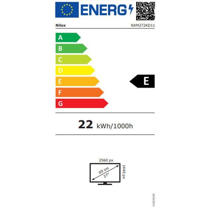 Ecran PC NILOX NXM272KD11 - 27" LED IPS WQHD 165Hz G-Sync Compatible - Noir