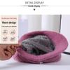 Mom's Warm Pumpkin Wool Hat: Velvet-Lined, Fashionable Knit for Middle-Aged & Elderly