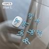 10Pcs Kawaii Bowknot Metal Gold Silver Nail Charms 3D Alloy Bow Tie Jewelry Nail  Decoration Manicure Accessories