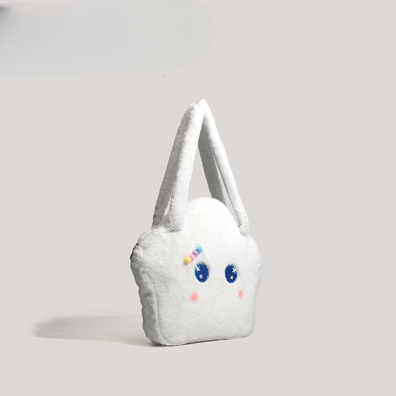 Autumn and Winter Five-pointed Star Class Tote Bags Academy Series Cute Star Plush Bags One Shoulder Women's Bags