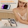 Crossbody Cards Solt Wallet Leather Case For iPhone 16 Pro Max 15 Plus 14 13 12 11 16e Ring Holder Kickstand Package Bag Cover