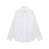 Spring New Women clothes French style Rivet Decoration Punk Loose Poplin Long sleeve Lapel Shirts 3564172
