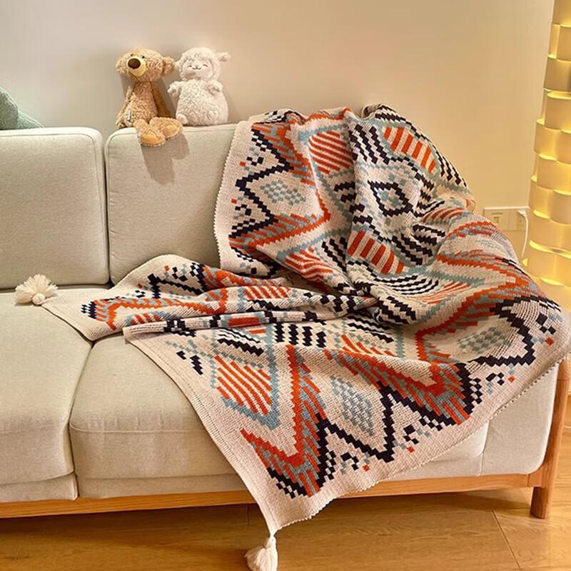 Wuyinliangpin Knitted Blanket, All-Season Throw, Office Air Conditioning Blanket, Children's Nap Throw, Small Quilt for Afternoon Rest, 130x200cm