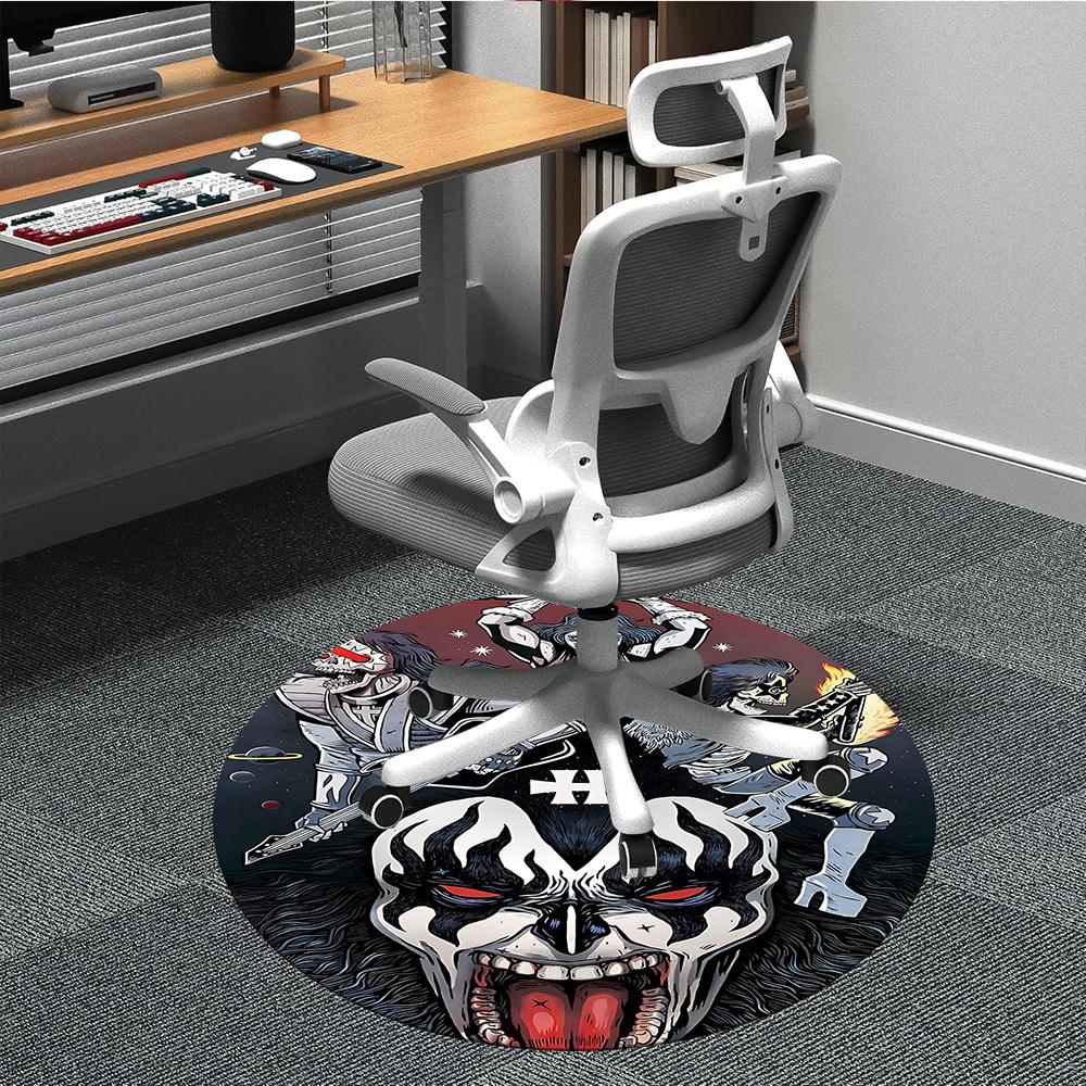 

1pc KISS Music Office Round Area Rug, Under Office Chairs Bedroom Living Room Home Decor a1016298 80cm by 80cm