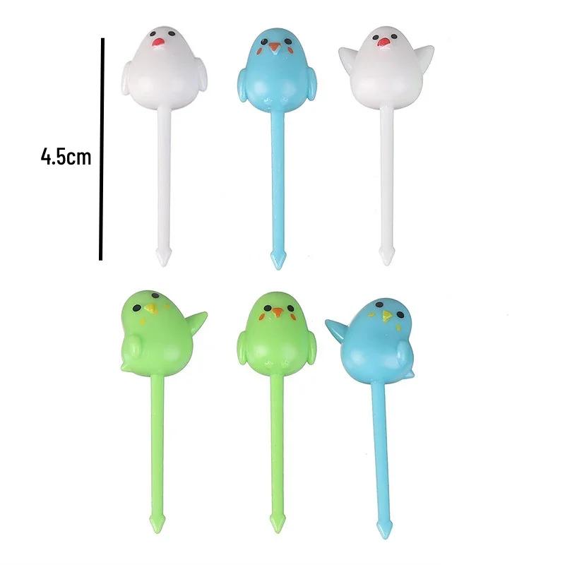 Bee Flower Fruit Fork Children Toothpick Food Prod Leaves Plastic Decoration Lunch Box Accessory Small Salad Tiny Mini Cake
