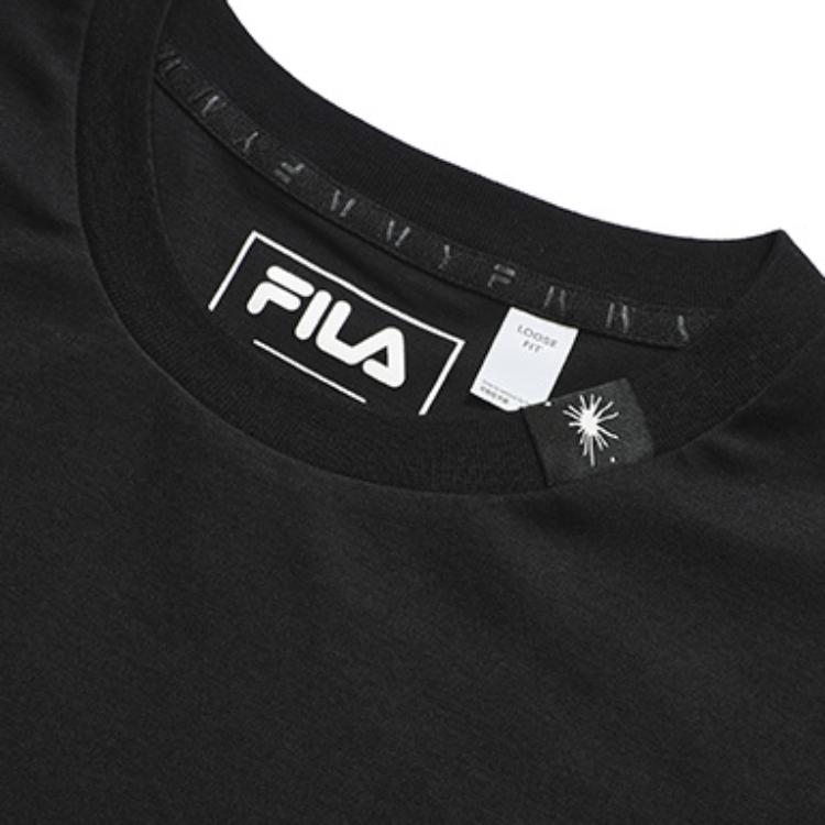 Fila X MIHARA YASUHIRO Minimalist Letter Logo Print Casual Short Sleeve T-Shirt Women Tops Black F11W223113F-BK