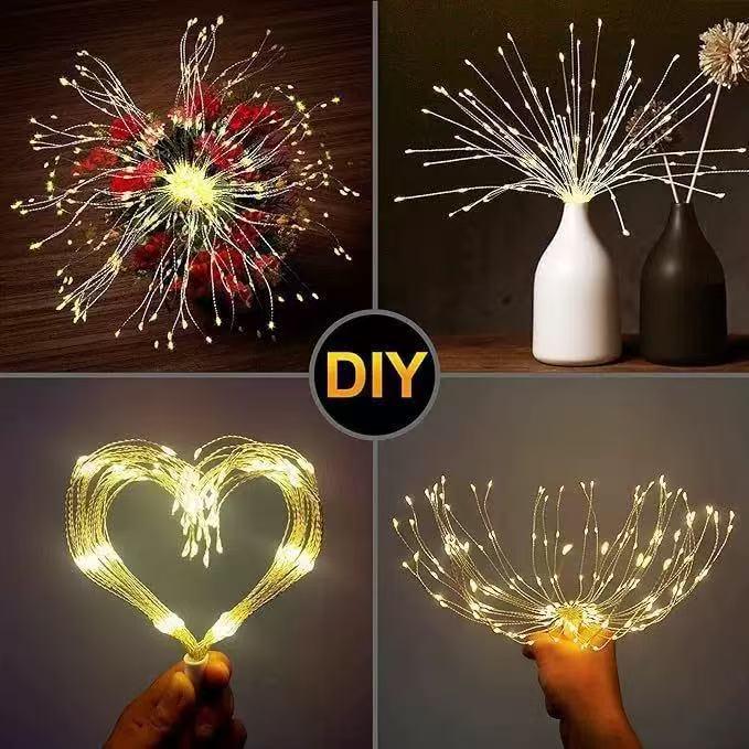 Solar Firework Light Strip for Christmas Courtyard Decoration