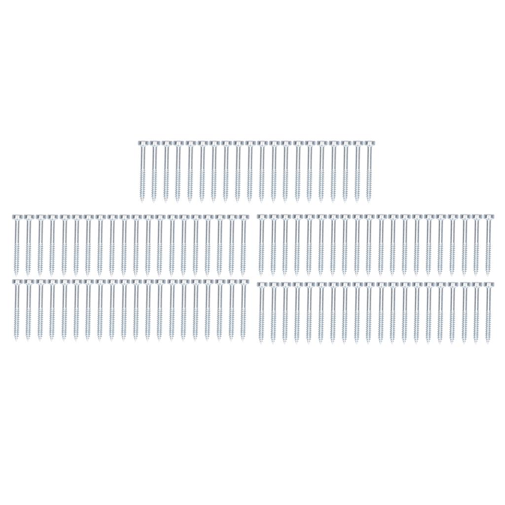 100Pcs Fine Thread Screws Carbon Steel Metal Cylindrical Self Tapping Drilling Accessories