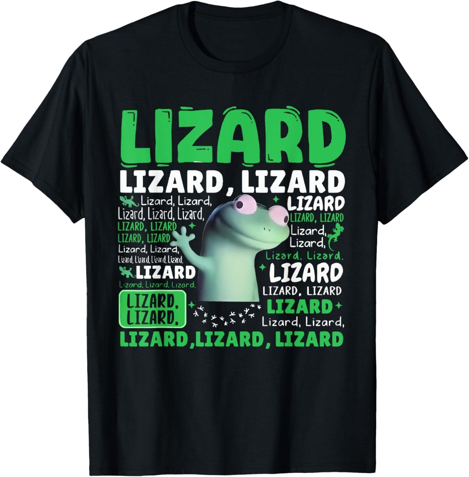 Funny Lizard Meme Animal Design Unisex T-Shirt S разноцветный