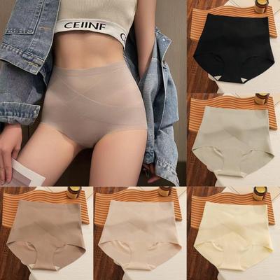 High Waist Slimming Underwear Women Lightweight Breathable Seamless Panties Summer Thin Soft Fabric Comfortable Fit