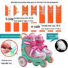 Custom Kids' Beginner Inline Roller Skates with Flashing Double Row Wheels