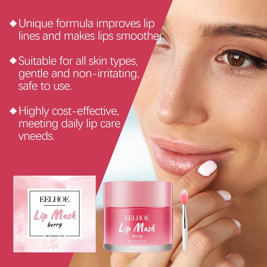 EELHOE Hydrating Sleep Lip Mask Intense Moisture Treatment Removes Flaky Skin For Supple Lips