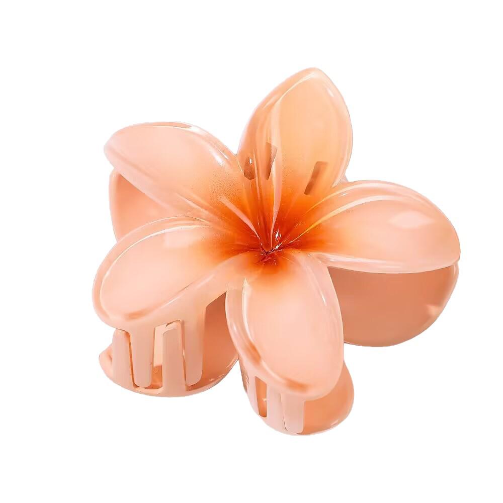 Romantic Frangipani Hair Clips for Women - Elegant European & American Flower Hair Accessories.