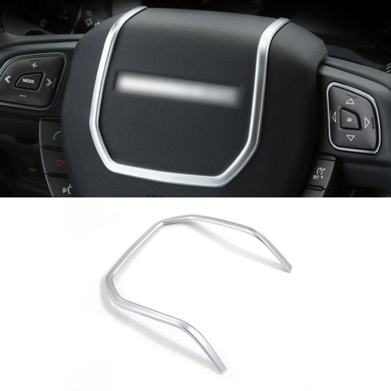 For Land Rover Range Rover Evoque 2012 2013 2014 2015 - 2018 ABS Chrome Car U Shape Steering Wheel Decorative Strips Cover Trim