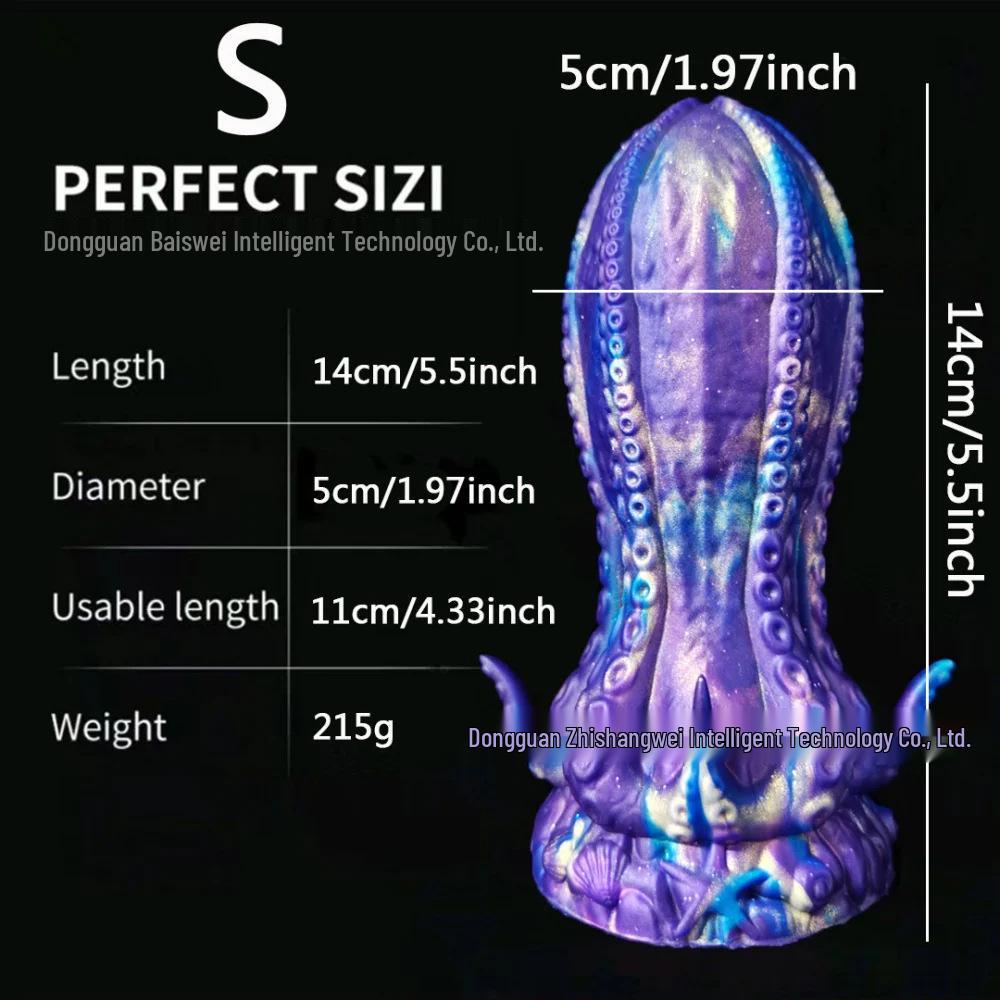 Dilatator Anal Extra Mare din Silicon în Formă de Caracatiță pentru Bărbați și Femei - Produs SM Moale pentru Adulți